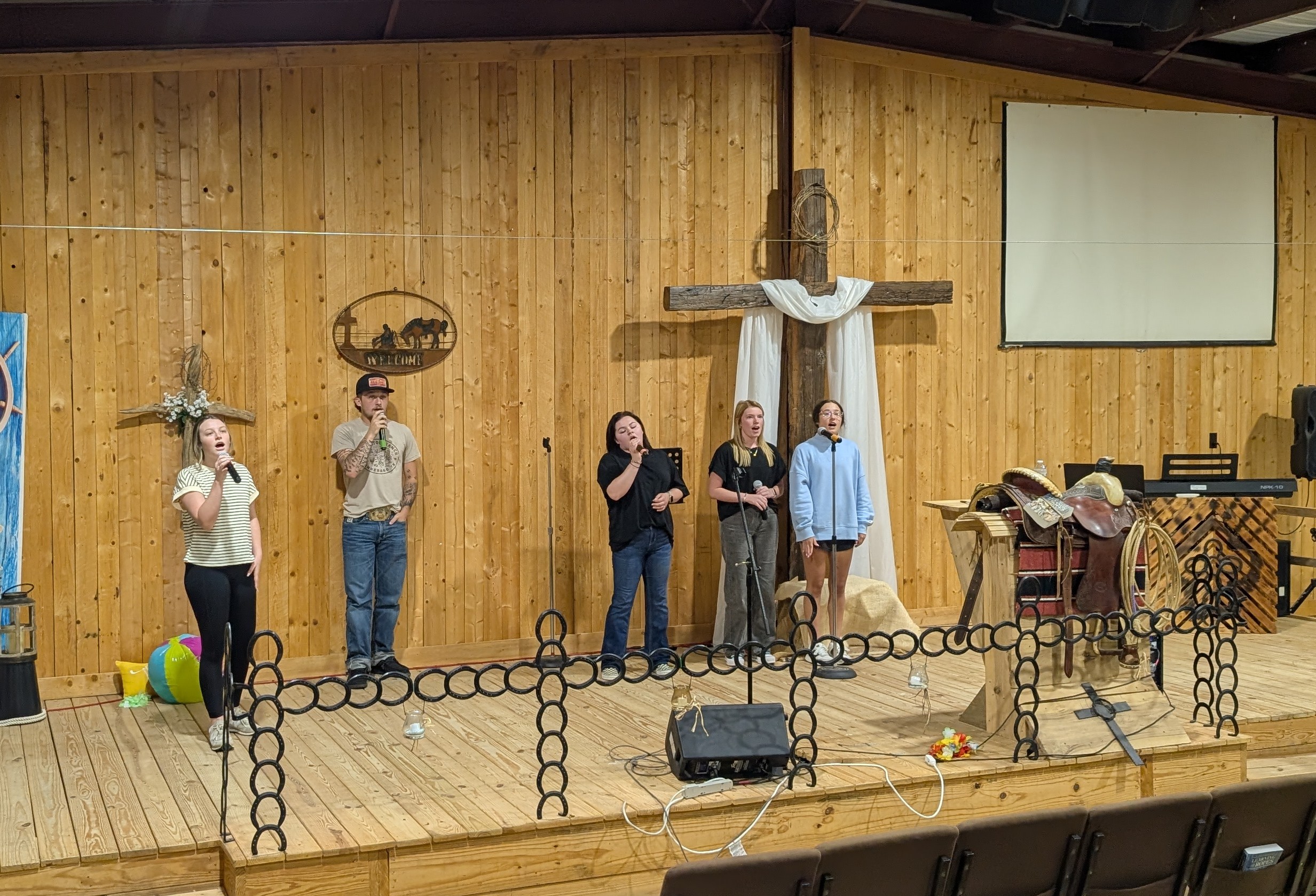Young adults in fellowship at Unbranded, Sunday evening Bible study